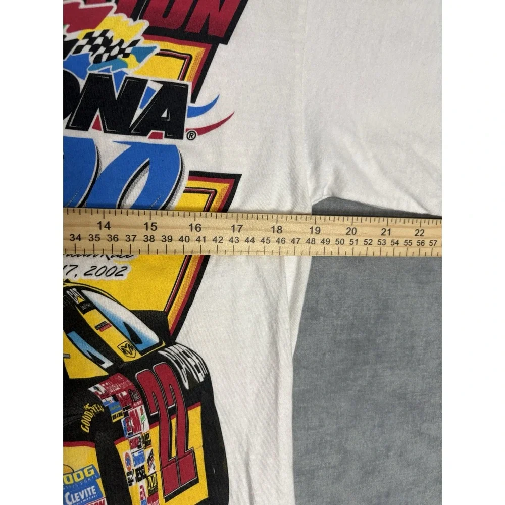 Vintage 2002 Ward Burton Daytona 500 Winner NASCAR CAT #22 Shirt M Double Side